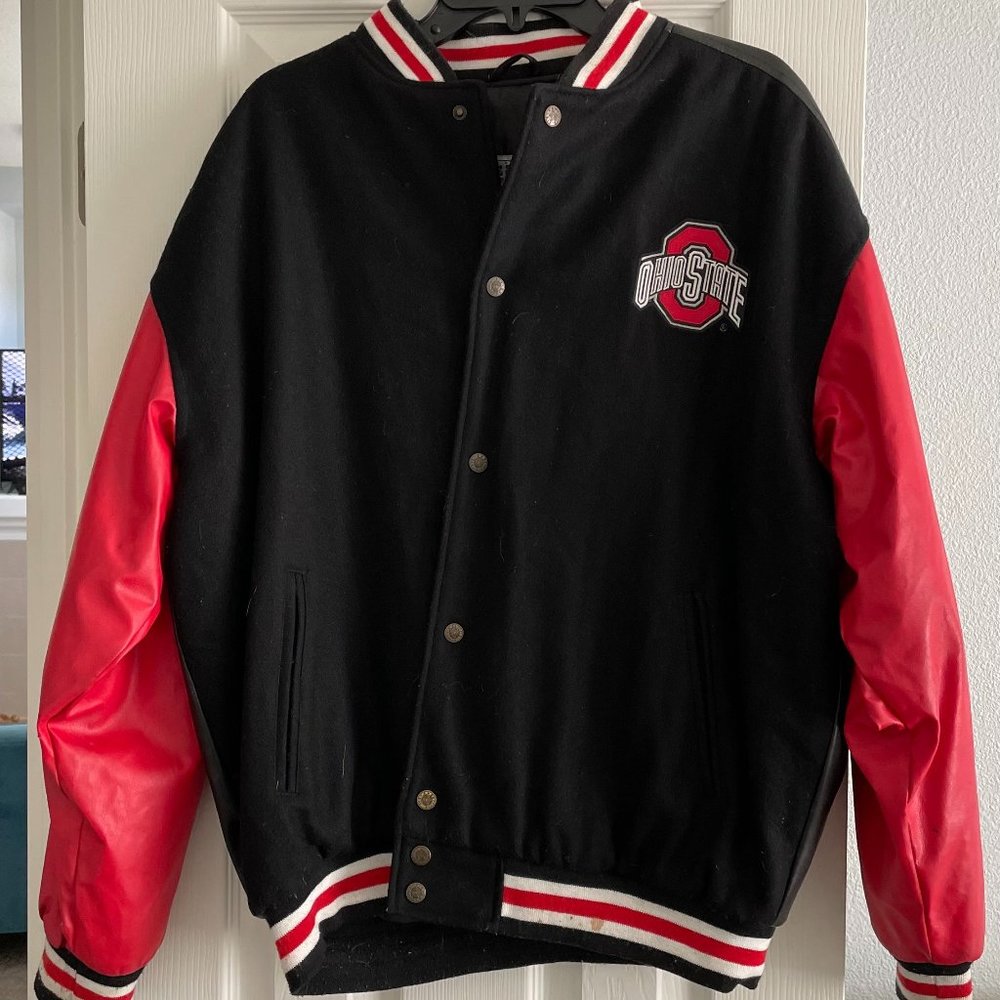 Ohio State leather varsity jacket by Steve & Barry's Size L